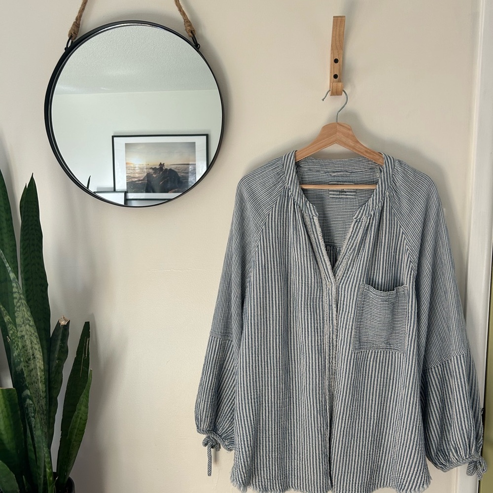 aerie - Oversized Button-Front Shirt
